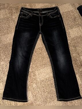 Silver Natsuki Flap Bootcut Jeans